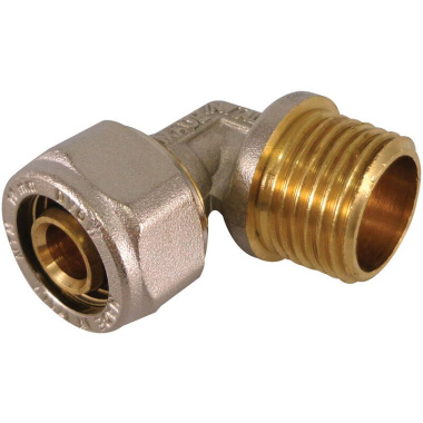 Coude aluminium GA 20×1/2 mâle – Raccord plomberie haute pression