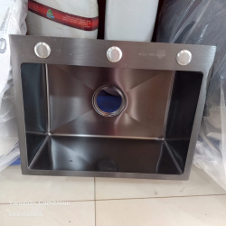 Évier de cuisine noir lourd 50 × 40